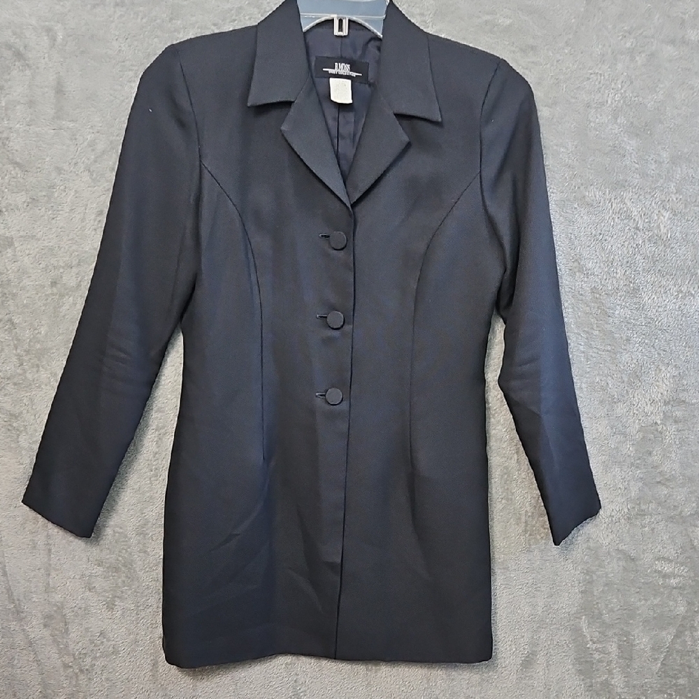 B. Moss Elegant Blue Suit Jacket Sz 4 Lined USA